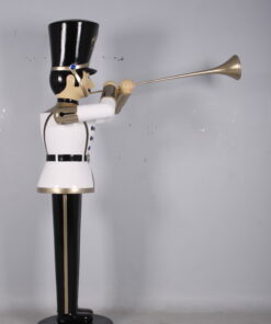 Toy Solider with Trumpet - White, Gold and Black - 9ft | JR 140008