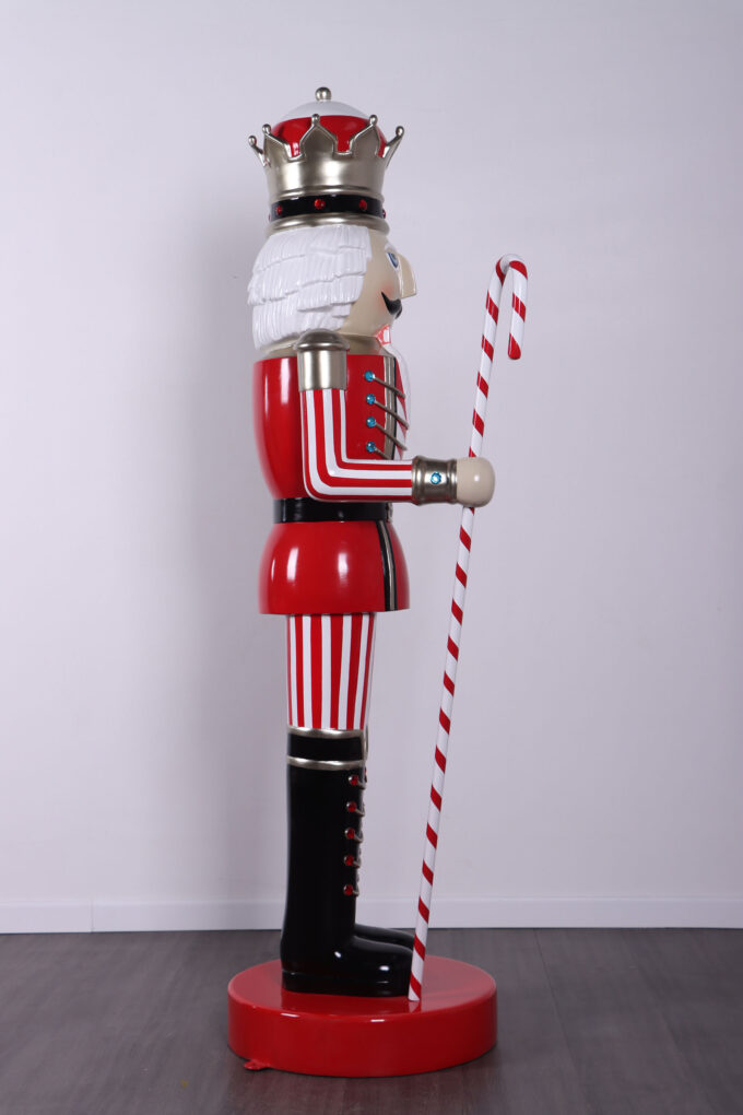Nutcracker King with Candy Cane - 6.5ft | JR 210111 - Image 4