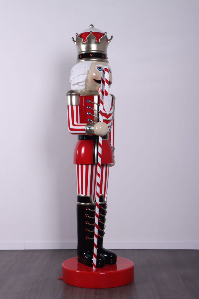 Nutcracker King with Candy Cane - 6.5ft | JR 210111 - Image 3
