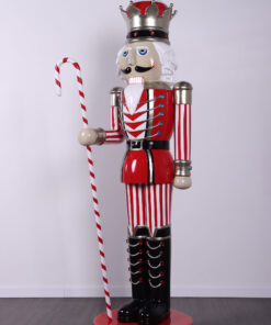 Alternative view of Nutcracker King with Candy Cane - 6.5ft | JR 210111