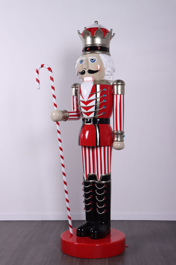 Nutcracker King with Candy Cane - 6.5ft | JR 210111 - Image 2