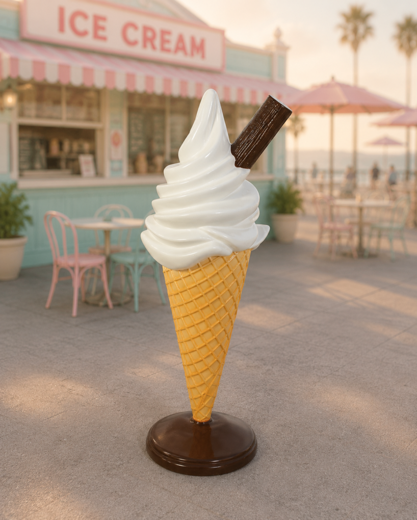 Plain Whippy Ice cream - with Flake 4ft | JR 0045