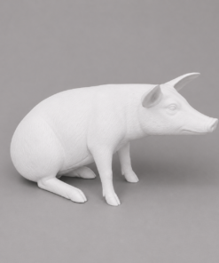 Large Sitting Pig - Paintable Primer Finish | JR 020505