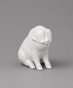 Sitting Chubby Piglet 9inch - Paintable Primer Finish | JR 160258