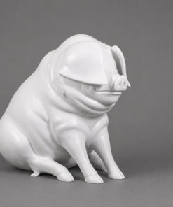 Sitting Piglet 40inch - Paintable Primer Finish | JR 160260