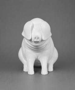 Sitting Piglet - Paintable Primer Finish | JR 160259