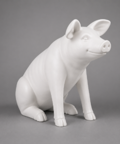 Sitting Pig - Small - Paintable Primer Finish | JR 020601