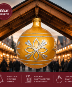 Large - Christmas Ball - Gold with Silver | JR 1192