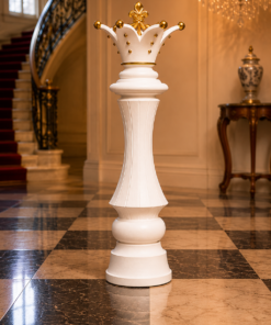 Ornamental White Queen Chess Piece | JR 220118