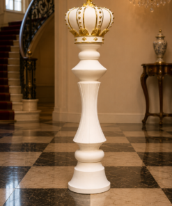 Ornamental White King Chess Piece | JR 220119
