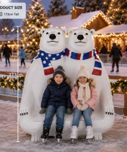 Alternative view of Polar Bears Bench - Red, Blue and White Scarf | JR 170160