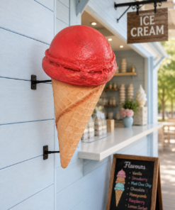 Strawberry - Soft Scoop Ice Cream - Hanging 3ft | JR 130018