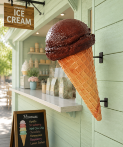 Chocolate - Soft Scoop Ice Cream - Hanging 3ft | JR 130018