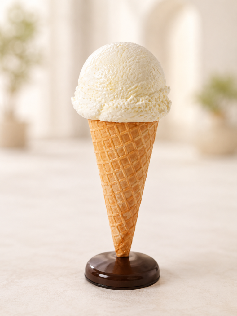 Vanilla - Soft Scoop Ice Cream -Standing 3ft | JR 130017