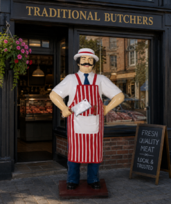 Butcher with Red Stripe Apron 6ft | JR 100117