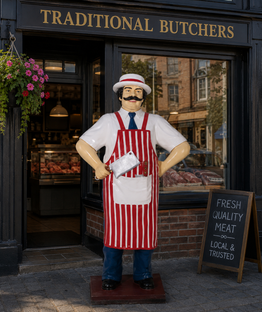 Butcher with Red Stripe Apron 6ft | JR 100117