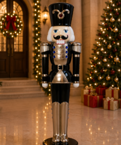Nutcracker Soldier - Black and Gold - 6ft | JR 170046