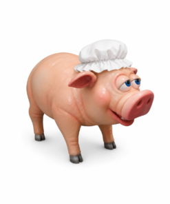 Comic Pig - with White Hat | JR C-018