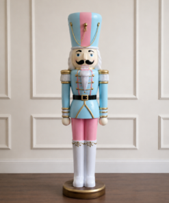 Nutcracker Soldier – Light Blue and Pink – 4ft | JR 190077