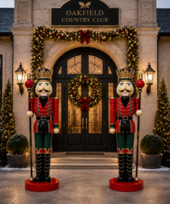 Alternative view of Nutcracker 12ft Red and Green - Sceptre in Right Hand | JR 130091