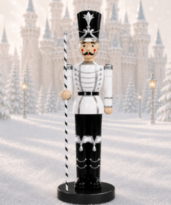 Toy Solider with Baton 6.5ft - White, Silver and Black - Right Hand | JR 140006