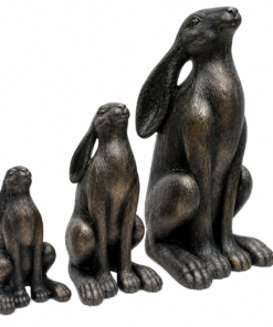 Moongazing Hare 25cm - Bronze Effect Finish | JR C-193