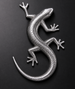 Gecko - Silver Leaf Effect 60cm | JR 150044