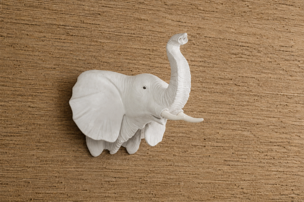 Elephant Head Wall Décor - Paintable Primer Finish | JR 170186