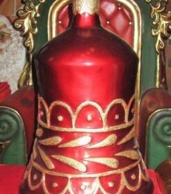 Alternative view of Small - Christmas Bell - Red with Gold | JR 1189