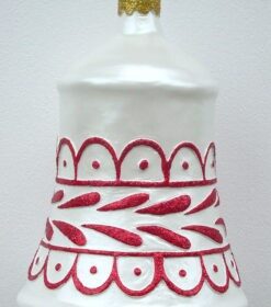 Alternative view of Small - Christmas Bell - White with Red | JR 1189