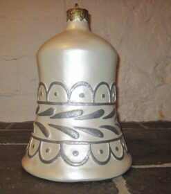 Alternative view of Small - Christmas Bell - White with Silver | JR 1189