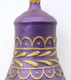 Alternative view of Small - Christmas Bell - Purple with Gold | JR 1189