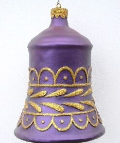 Alternative view of Large - Christmas Bell - Purple with Gold | JR 1188