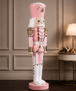 Nutcracker Soldier - Pink and White Stripes - 4ft | JR 190077