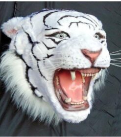 Alternative view of Tiger Head with white furry finish | JR 2107