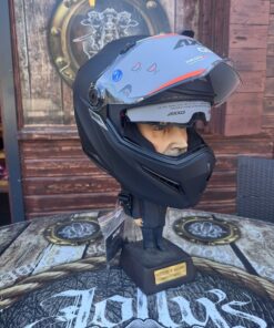 MOTORBIKE HELMET - Ghost Fighter Matte Black - BSM-HELM003
