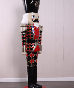 Nutcracker Soldier - Harlequin Red, Black and Gold - 6ft JR 170046