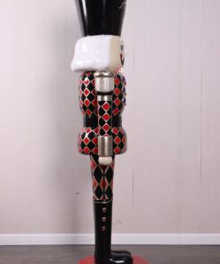 Nutcracker Soldier - Harlequin Red, Black and Gold - 6ft JR 170046