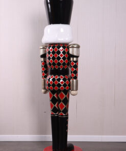 Nutcracker Soldier - Harlequin Red, Black and Gold - 6ft JR 170046