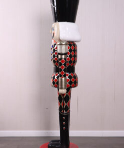 Nutcracker Soldier - Harlequin Red, Black and Gold - 6ft JR 170046