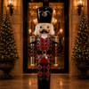 Nutcracker Soldier - Harlequin Red, Black and Gold - 6ft JR 170046